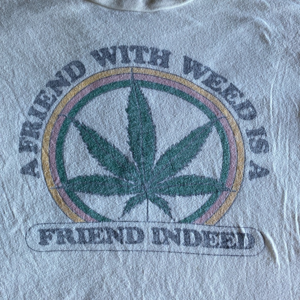 Vintage Style “A Friend With Weed” Unisex Tee Size S